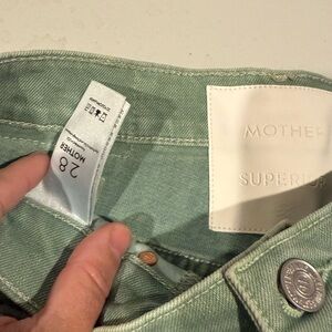 MOTHER Super Jeans in Mint